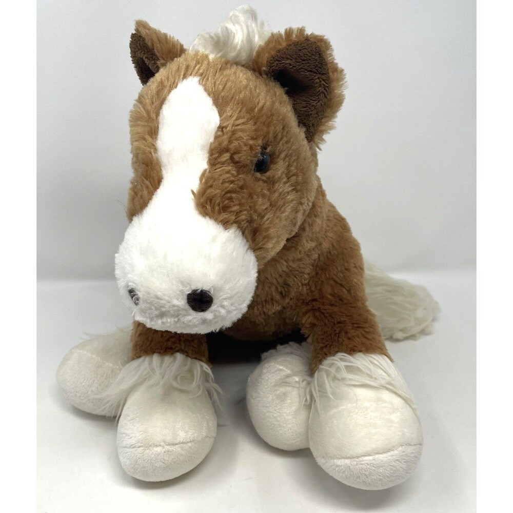 Build-A-Bear Clydesdale Horse Plush Brown White 15" BAB Stuffed Animal‎ Pony Toy